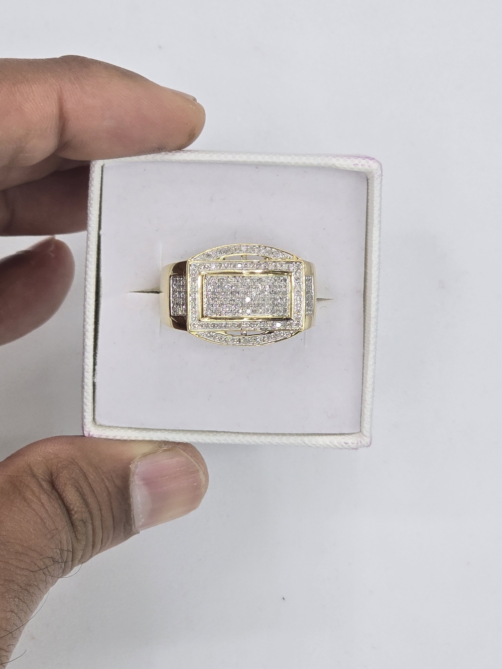 Real Diamond 10kt Gold Ring For Men
